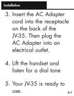 Preview for 22 page of Ameriphone Talking Phone JV-35 Operating Instructions Manual