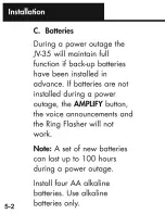 Preview for 27 page of Ameriphone Talking Phone JV-35 Operating Instructions Manual