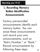 Preview for 56 page of Ameriphone Talking Phone JV-35 Operating Instructions Manual