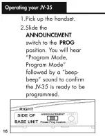 Preview for 63 page of Ameriphone Talking Phone JV-35 Operating Instructions Manual