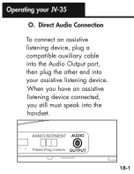 Preview for 70 page of Ameriphone Talking Phone JV-35 Operating Instructions Manual