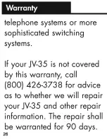 Preview for 83 page of Ameriphone Talking Phone JV-35 Operating Instructions Manual