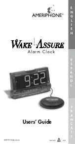 Preview for 2 page of Ameriphone Wake Assure Alarm Clock User Manual