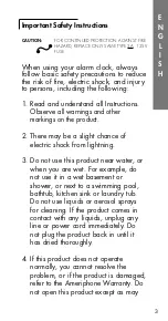 Preview for 4 page of Ameriphone Wake Assure Alarm Clock User Manual