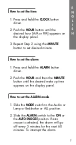 Preview for 8 page of Ameriphone Wake Assure Alarm Clock User Manual