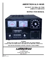 Preview for 1 page of AMERITRON ALS-1406/S Instruction Manual