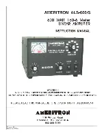 Preview for 1 page of AMERITRON ALS-606 Instruction Manual