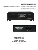 Preview for 1 page of AMERITRON ARI-500 Instruction Manual