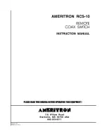 Preview for 1 page of AMERITRON RCS-10 Instruction Manual