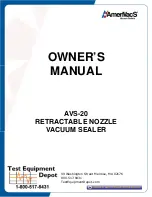 Предварительный просмотр 1 страницы AmeriVacS AVS-20 Owner'S Manual