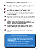 Preview for 3 page of amerivap Steamax Operating Instructions Manual