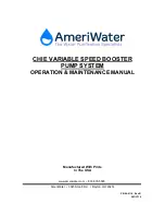 AmeriWater CHIE VARIABLE SPEED BOOSTER PUMP SYSTEM Operation & Maintenance Manual preview