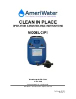 Preview for 1 page of AmeriWater CIP1 Operation & Maintenance Instructions Manual