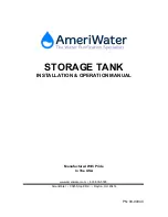 Preview for 1 page of AmeriWater STORAGE TANK Installation & Operation Manual