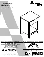 Preview for 1 page of Ameriwood HOME 2758305COM Instruction Booklet