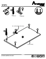 Предварительный просмотр 7 страницы Ameriwood HOME 4 Drawer Dresser 8612303COM Instruction Booklet