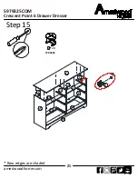 Preview for 21 page of Ameriwood HOME Crescent Point 6 Drawer Dresser Assembly Manual