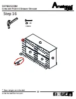 Preview for 22 page of Ameriwood HOME Crescent Point 6 Drawer Dresser Assembly Manual