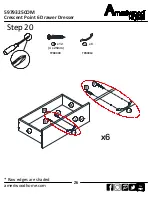 Preview for 26 page of Ameriwood HOME Crescent Point 6 Drawer Dresser Assembly Manual