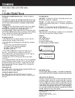 AmerTac TE04WHB Instruction Manual & Warranty preview