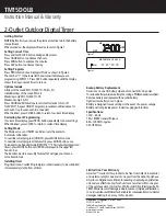 AmerTac TM15DOLB Instruction Manual & Warranty preview