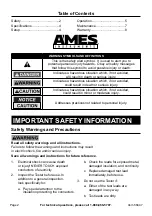 Preview for 2 page of Ames Instruments 58447 Owner'S Manual & Safety Instructions