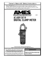 Preview for 1 page of Ames Instruments 64013 Owner'S Manual & Safety Instructions