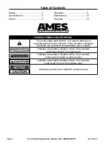 Preview for 2 page of Ames Instruments 64020 Owner'S Manual & Safety Instructions