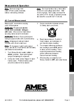 Preview for 9 page of Ames Instruments 64020 Owner'S Manual & Safety Instructions