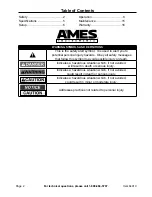 Preview for 2 page of Ames Instruments DM1000 Owner'S Manual