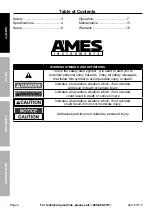 Предварительный просмотр 2 страницы AMES 57013 Owner'S Manual & Safety Instructions