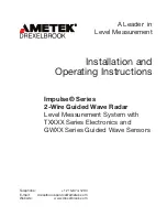 Предварительный просмотр 1 страницы Ametek Drexelbrook Impulse GW Series Installation And Operating Instructions Manual