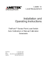 Preview for 1 page of Ametek Drexelbrook ThePoint Series Installation And Operating Instructions Manual