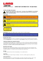 Preview for 2 page of Ametek 0 LAND LSP HD 61 User Manual