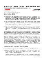 Preview for 2 page of Ametek 081275 Service And Parts Manual