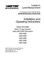 Ametek 502-3000 Series Installation And Operating Instructions Manual предпросмотр