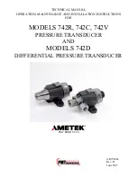 Preview for 1 page of Ametek 742C Operation, Maintenance, And Installation Instructions