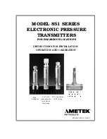 Ametek 851 Series Instructions For Installation, Operation And Service preview