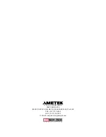 Предварительный просмотр 20 страницы Ametek 851 Series Instructions For Installation, Operation And Service