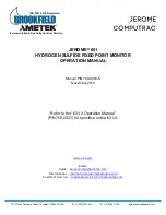 Предварительный просмотр 1 страницы Ametek Brookfield JEROME 651 Operation Manual