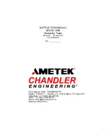 Preview for 1 page of Ametek Chandler Engineering 3065 Instruction Manual