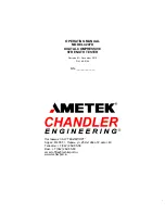 Предварительный просмотр 1 страницы Ametek Chandler Engineering 4207D Operating Manual