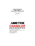 Предварительный просмотр 1 страницы Ametek Chandler Engineering 8040D10 Instruction Manual