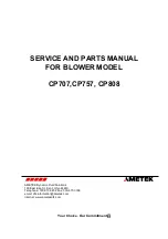 Preview for 1 page of Ametek CP707 Service And Parts Manual