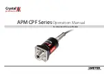 Ametek Crystal Pressure APM CPF Series Operation Manual preview