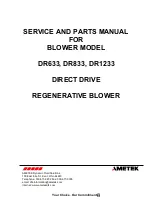 Preview for 1 page of Ametek DR1233 Service And Parts Manual