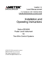 Ametek DR22X0 Series Installation And Operating Instructions Manual preview