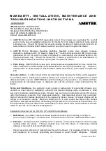 Preview for 2 page of Ametek DR707 Service And Parts Manual