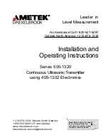 Предварительный просмотр 1 страницы Ametek Drexelbrook 505-1320 Series Installation And Operating Instructions Manual