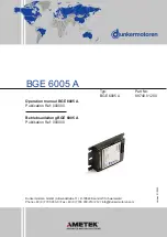 Preview for 1 page of Ametek Dunkermotoren 88740.01200 Operation Manual